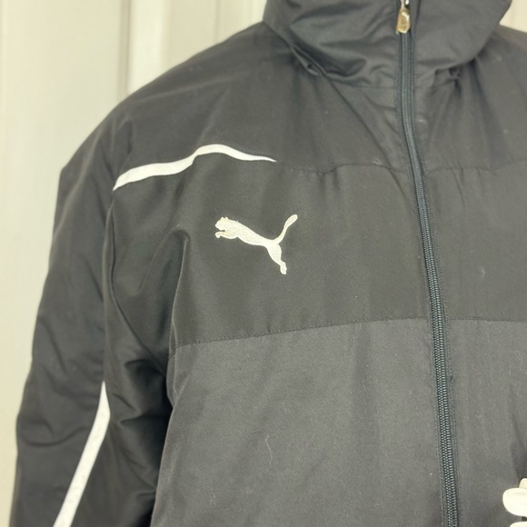Puma Vintage Performance Jacket Black and White Full-Zip Size Medium - Picture 9 of 17
